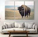 Bison Wall Art Canvas Print – Framed Buffalo American Bison