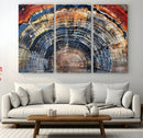 Tree Rings Wall Art Canvas Print – Framed Petrified Wood