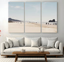 Minimalist Beach Wall Art Canvas Print – Framed Coastal
