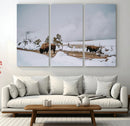 Bison Wildlife Wall Art Canvas Print – Framed Snowy Prairie by MyGreatCanvas | Canvas Wall Art Prints | Photo Prints & Wall Decor