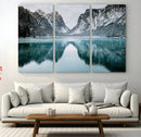 Mountain Lake Wall Art Canvas Print – Framed Toblacher See