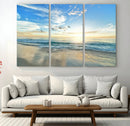 Minimalist Seaside Wall Art Canvas Print – Morning Glow