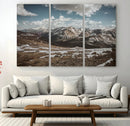 Mountain Landscape Wall Art Canvas Print – Framed Snowy