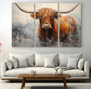 Scottish Highland Wall Art Canvas Print, Framed Longhorn Art by MyGreatCanvas | Canvas Wall Art Prints | Photo Prints & Wall Decor