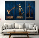 Lady Justice Wall Art Canvas Print – Elegant Gold Legal by MyGreatCanvas | Canvas Wall Art Prints | Photo Prints & Wall Decor
