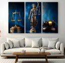 Lady Justice Wall Art Canvas Print – Elegant Gold Legal by MyGreatCanvas | Canvas Wall Art Prints | Photo Prints & Wall Decor