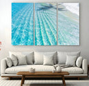 Crystal Clear Ocean Water Sunlit Reflections Palm Shadow Sandy Beach Tropical Wall Art for Home, Office Decor by MyGreatCanvas | Canvas Wall Art Prints | Photo Prints & Wall Decor