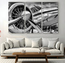 Vintage Antique Airplane Wall Art Canvas Print