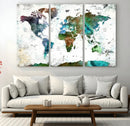 Modern Watercolor World Map Canvas Wall Art – Framed by MyGreatCanvas | Canvas Wall Art Prints | Photo Prints & Wall Decor
