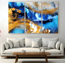 Blue Orange Marble Fluid Effect Canvas Wall Art Print by MyGreatCanvas | Canvas Wall Art Prints | Photo Prints & Wall Decor