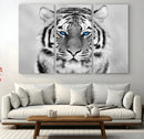 Black and White Tiger Wall Art Animal Canvas Print