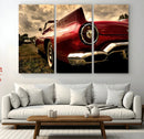 Red Classic Car Wall Art Canvas Print
