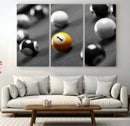 Wall Art Pool Table and Balls Canvas Print by MyGreatCanvas | Canvas Wall Art Prints | Photo Prints & Wall Decor