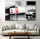 Aces Poker Art Poker Game Wall Art Canvas Print by MyGreatCanvas | Canvas Wall Art Prints | Photo Prints & Wall Decor