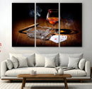 Whiskey Cigar Wall Art Canvas Print Kitchen Wall