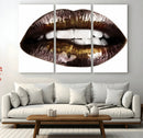 Close Up Lips Wall Art Canvas Print