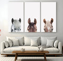 Horse Wall Art - Minimalist Horse Triptych Wall Art – Modern by MyGreatCanvas | Canvas Wall Art Prints | Photo Prints & Wall Decor