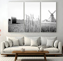 Vintage Farmhouse Black and White Triptych Wall Art – Giclee