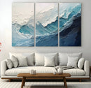 Ocean Wave Canvas Wall Art Print – Coastal Living Room Large
