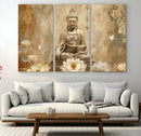 Buddha Wall Art Canvas Print, Buddha Meditation Room Decor,