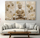 Serene Buddha Wall Art | Yoga Room Decor and Meditation Wall