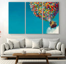 Carl Fredricksen, Up Movie Wall Art, Colorful Balloon House