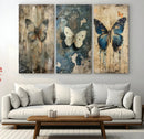 Butterfly Wall Art Trio | Vintage Butterfly Canvas Print | by MyGreatCanvas | Canvas Wall Art Prints | Photo Prints & Wall Decor