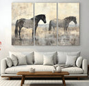 Vintage Horses Wall Art Canvas Print