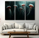 Abstract Jellyfish Wall Art Canvas Print