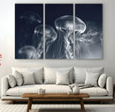 Jellyfish Wall Art Canvas Print, Modern Abstract Jellyfish