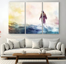 Watercolor Jesus Walking on Water Canvas Print, Christian by MyGreatCanvas | Canvas Wall Art Prints | Photo Prints & Wall Decor