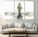 Watercolor Jesus Walking on Water Canvas Print, Christian by MyGreatCanvas | Canvas Wall Art Prints | Photo Prints & Wall Decor