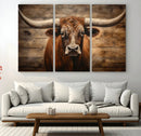 Longhorn Bull Wall Art | Canvas Print | Ready to Hang | by MyGreatCanvas | Canvas Wall Art Prints | Photo Prints & Wall Decor