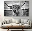 Scottish Highland Cow Canvas Wall Art Farmhouse Decor, by MyGreatCanvas | Canvas Wall Art Prints | Photo Prints & Wall Decor