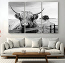 Scottish Highland Cow Wall Art | Rustic Farmhouse Décor |