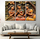 Indian Woman Statue Wall Art Canvas Print