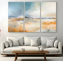 Abstract Landscape Wall Art Canvas Print - Warm Tones of