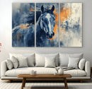 Abstract Blue Horse Wall Art Print Canvas | Horse Wall Art by MyGreatCanvas | Canvas Wall Art Prints | Photo Prints & Wall Decor