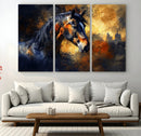 Abstract Horse Art Print - Abstract Canvas Wall Art |