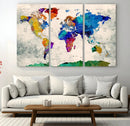 World Map Canvas Print – Framed Travel Map Wall Art for by MyGreatCanvas | Canvas Wall Art Prints | Photo Prints & Wall Decor