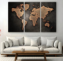 World Map Canvas Print – Framed Travel Map Wall Art for