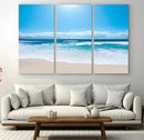 Wall Art Canvas Print Shiny Blue Sea and Beach by MyGreatCanvas | Canvas Wall Art Prints | Photo Prints & Wall Decor