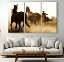 Horses and Cowboys Wall Art Canvas Print by MyGreatCanvas | Canvas Wall Art Prints | Photo Prints & Wall Decor