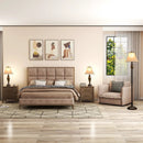 3-Piece Table and Floor Lamp Set with Linen Fabric Lamp Shades by LJGDeals