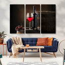 Red Wine and Bottle Canvas Print