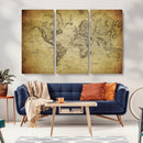 Push Pin World Map Canvas Print – Travel Tracker Wall Art