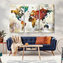 Watercolor World Map Canvas Print – Framed Wall Art for by MyGreatCanvas | Canvas Wall Art Prints | Photo Prints & Wall Decor