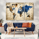 World Map Canvas Print – Detailed Map of the World Wall Art by MyGreatCanvas | Canvas Wall Art Prints | Photo Prints & Wall Decor