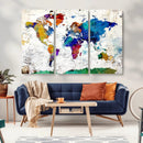 World Map Canvas Print – Detailed Map of the World Wall Art