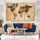 Push Pin World Map Canvas Print – Framed Travel Tracker Wall by MyGreatCanvas | Canvas Wall Art Prints | Photo Prints & Wall Decor
